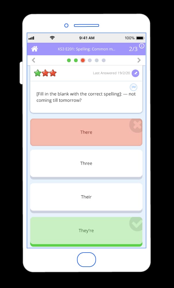 Sample Tassomai quiz questions