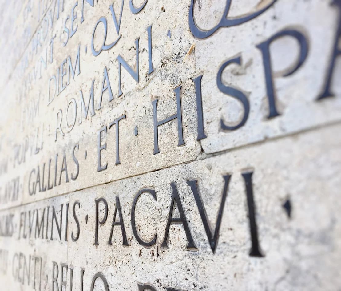 Latin inscription carved in stone