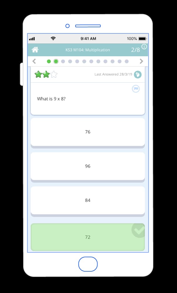 Sample Tassomai quiz questions