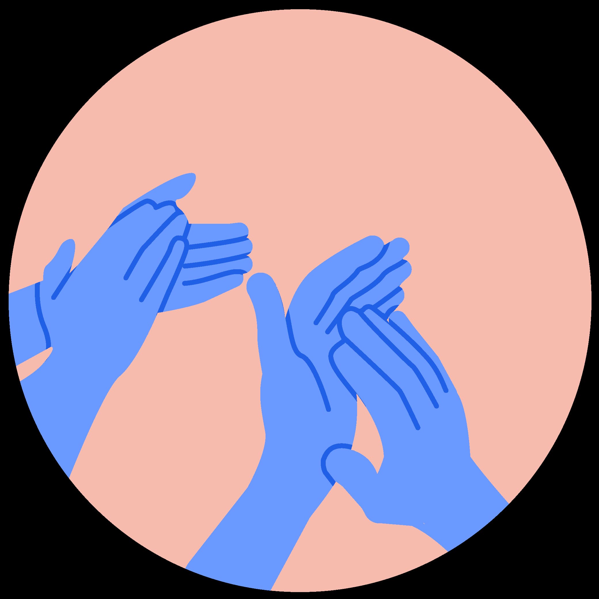 Illustration of clapping hands
