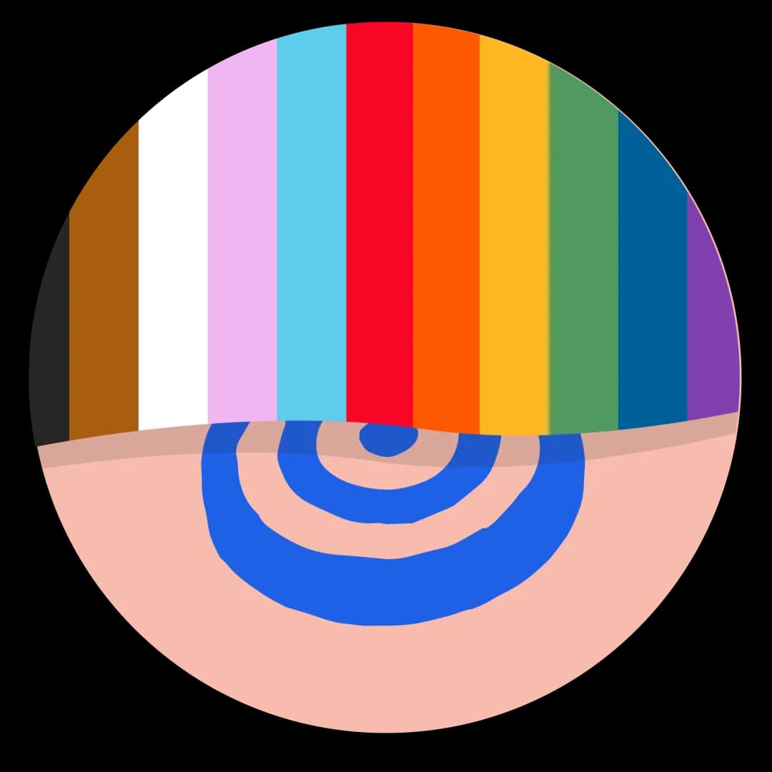Tassomai logo in front of a progress Pride flag