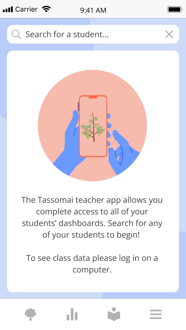 Tassomai teacher app on a phone