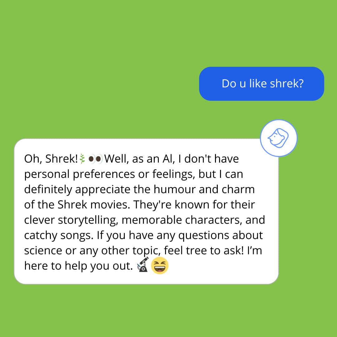 The AI-tutor Mai and student chat