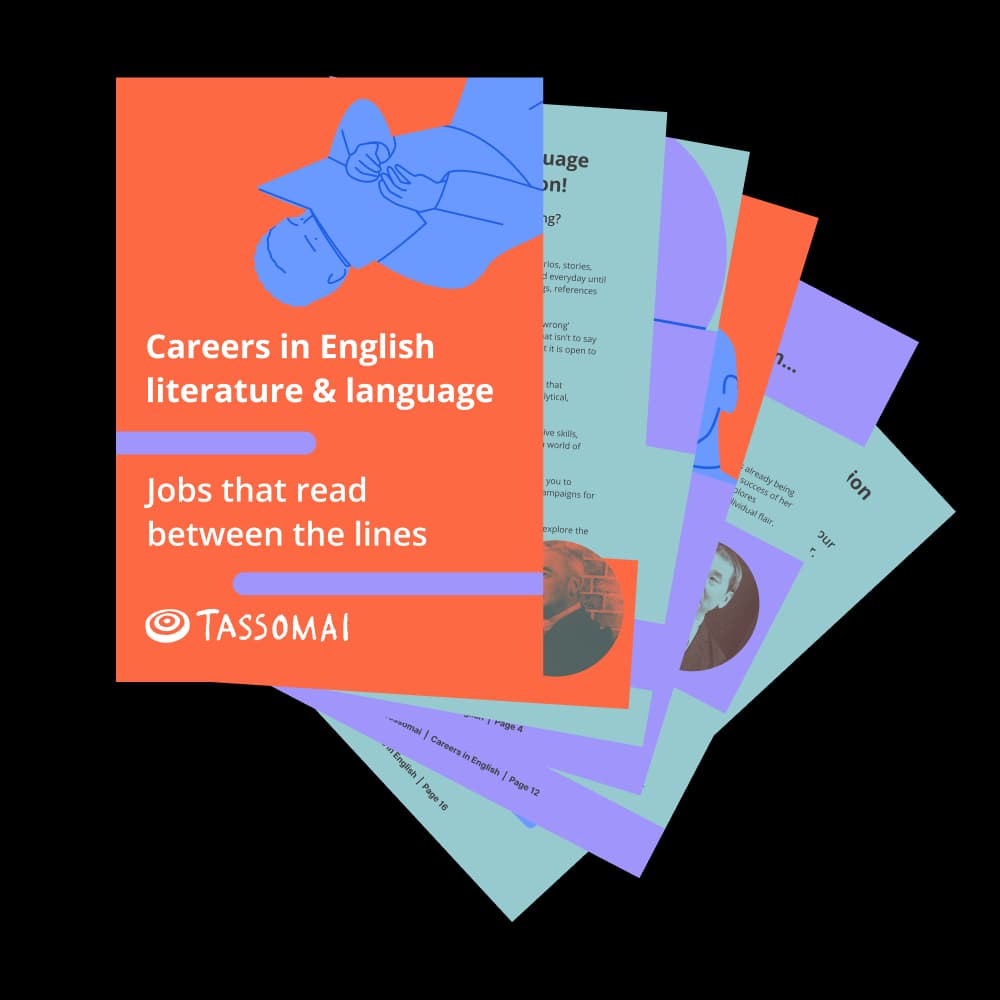 Cover of the Tassomai careers in English guide