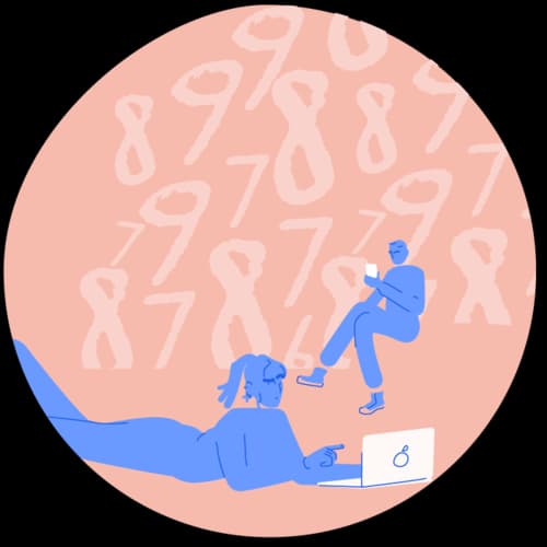 Illustration of a student celebrating good grades