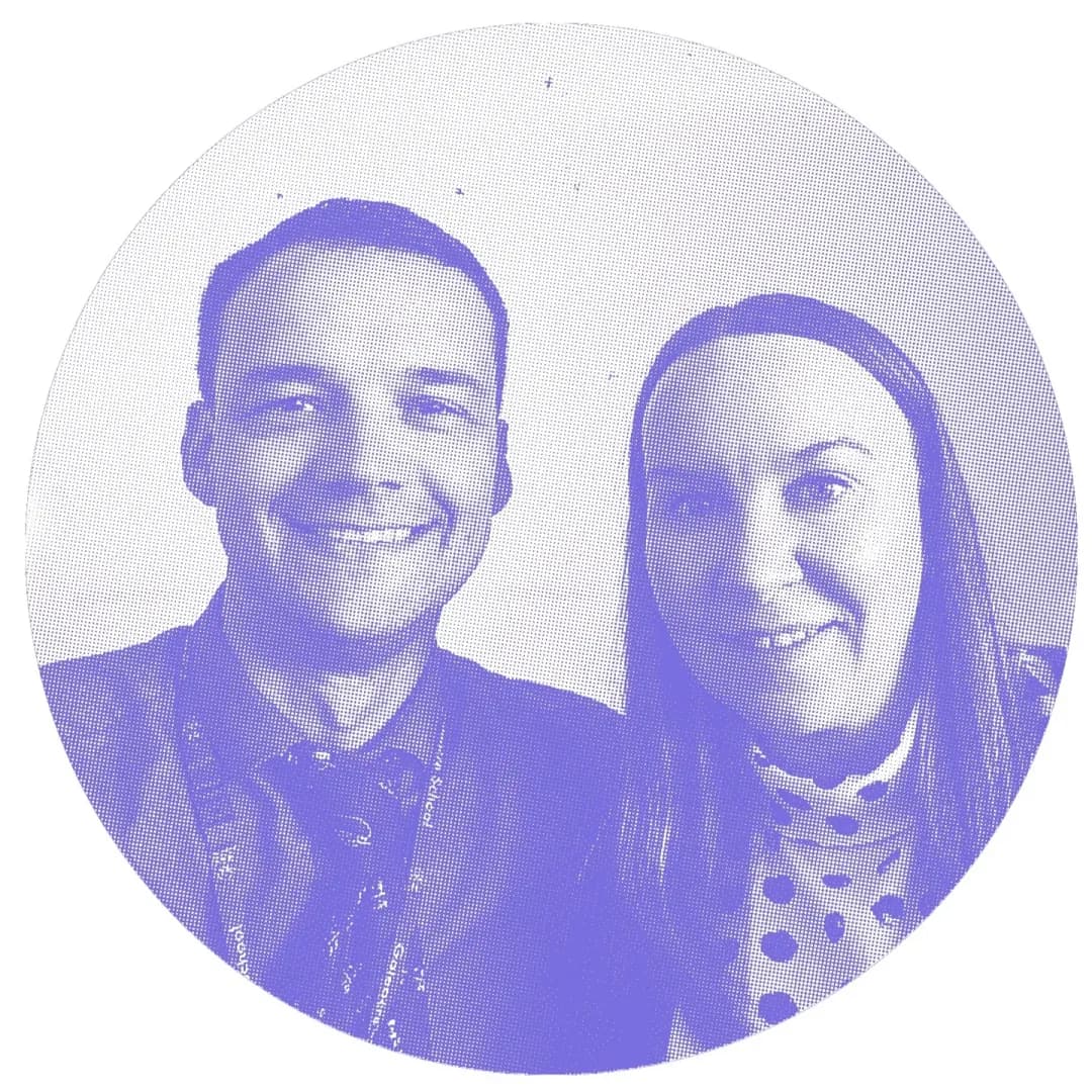 David Gash and Cara Harris of Gateacre School