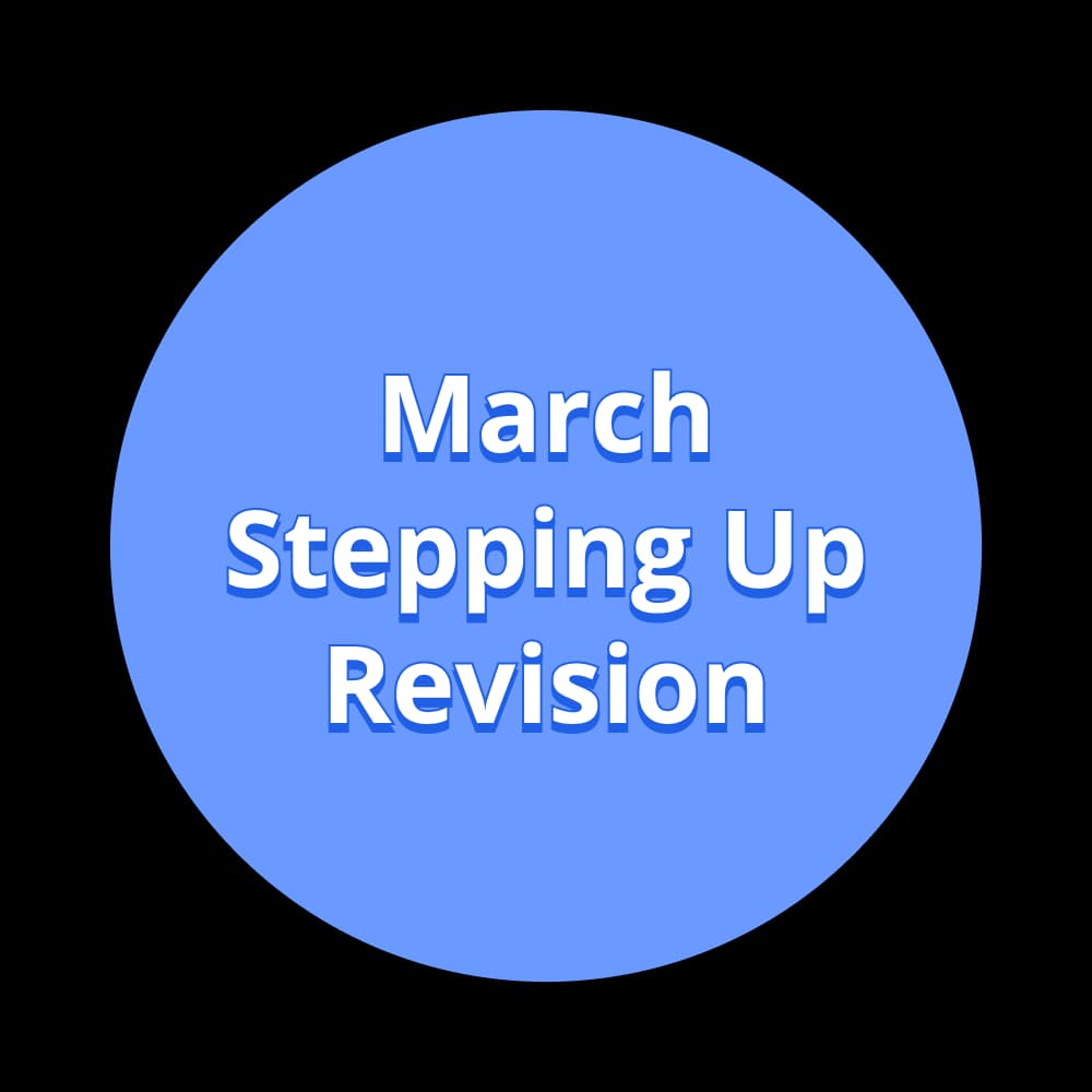 Text: March - Stepping Up Revision