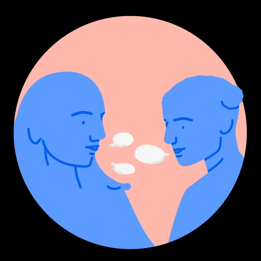 People talking illustration