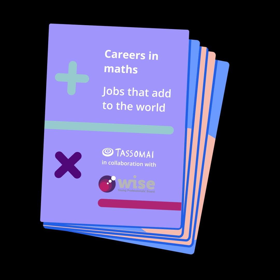 Careers in maths - free PDF guide - fanned cover image