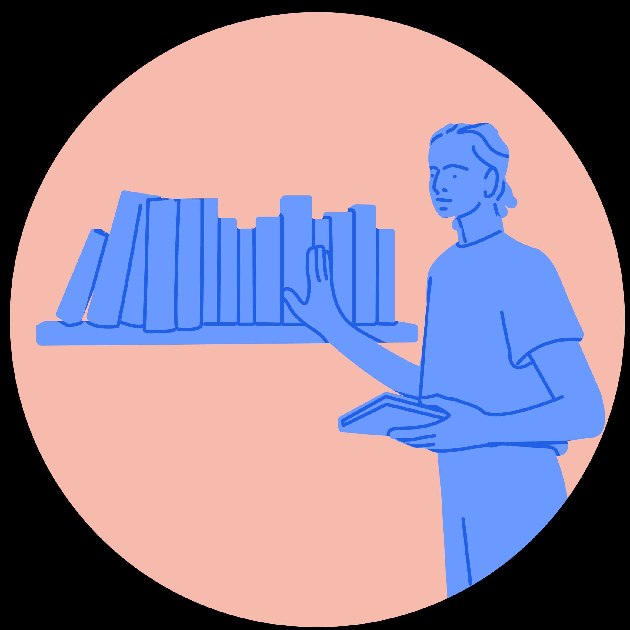 Student with books