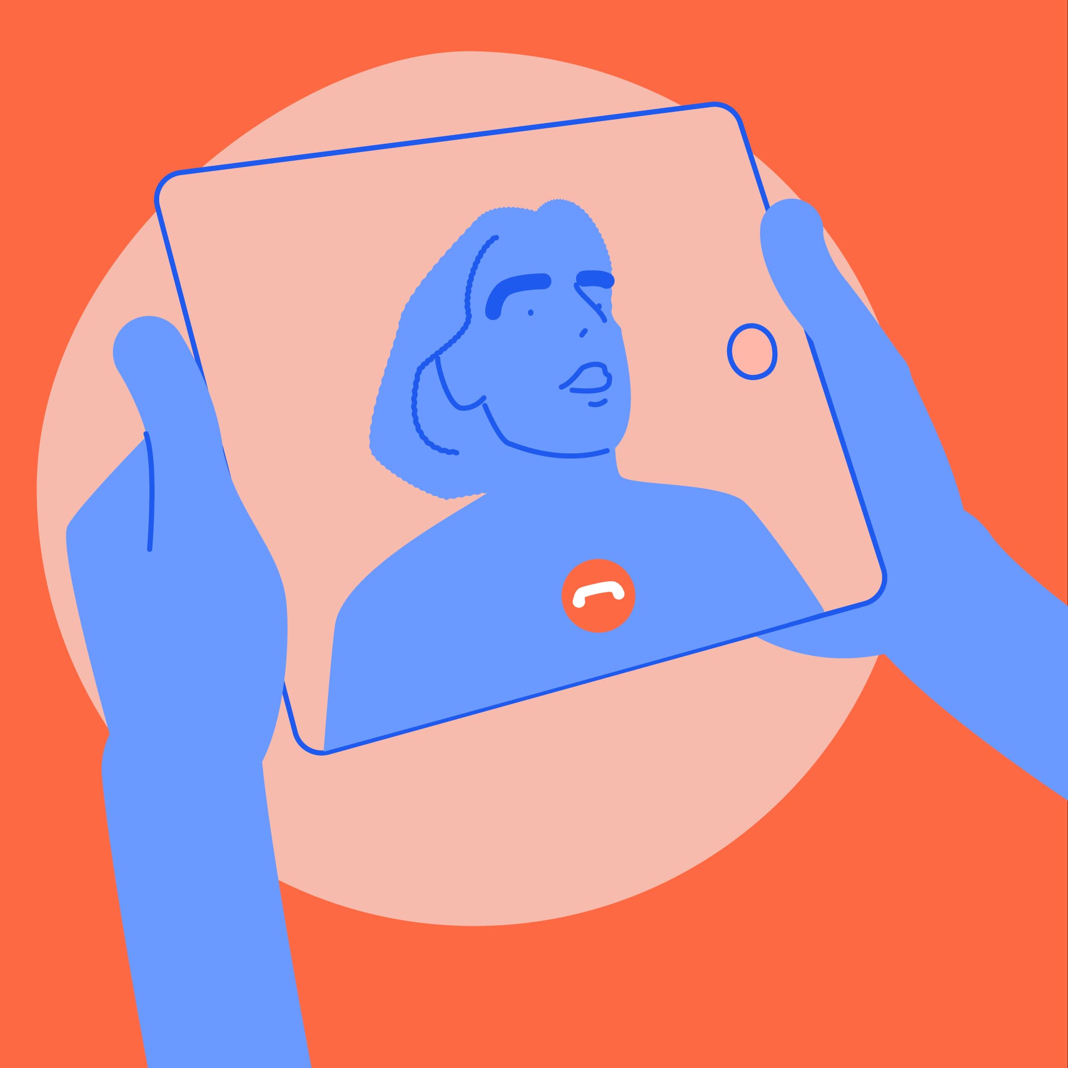 Illustration of remote learning on a phone