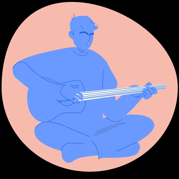 Musicians and sports people practicing