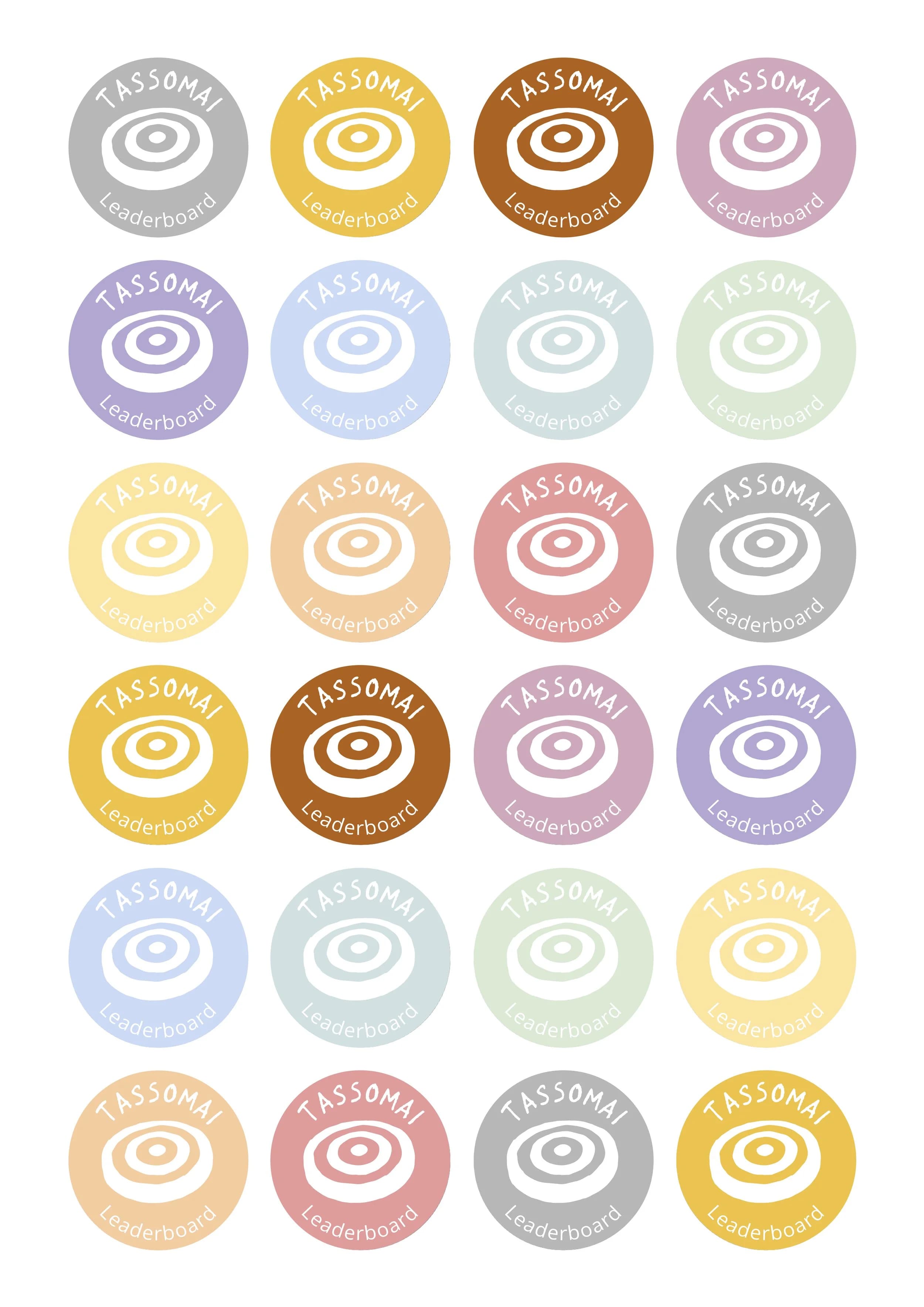 Rainbow race leaderboard stickers template