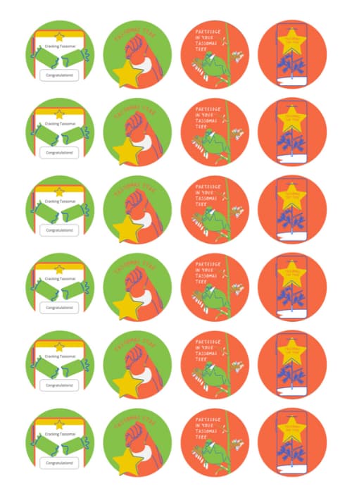 Christmas reward stickers template