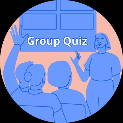 Group Quiz on a classroom whiteboard