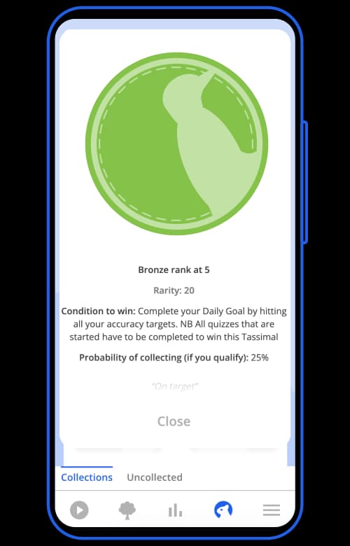 Collectible Tassimal stickers and rewards in the Tassomai app